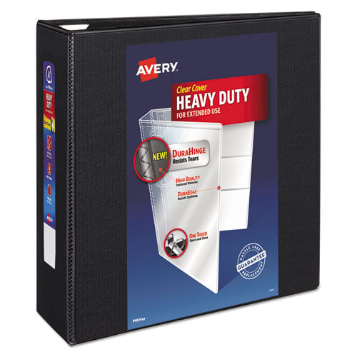 Avery® wholesale. Heavy-duty View Binder With Durahinge And Locking One Touch Ezd Rings, 3 Rings, 4" Capacity, 11 X 8.5, Black. HSD Wholesale: Janitorial Supplies, Breakroom Supplies, Office Supplies.