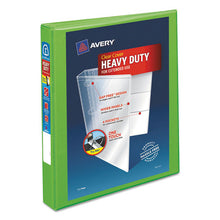 Load image into Gallery viewer, Avery® wholesale. AVERY Heavy-duty View Binder With Durahinge And One Touch Ezd Rings, 3 Rings, 1&quot; Capacity, 11 X 8.5, Chartreuse. HSD Wholesale: Janitorial Supplies, Breakroom Supplies, Office Supplies.