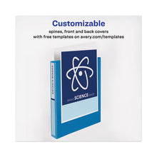 Load image into Gallery viewer, Avery® wholesale. AVERY Heavy-duty View Binder With Durahinge And One Touch Ezd Rings, 3 Rings, 1&quot; Capacity, 11 X 8.5, Pacific Blue. HSD Wholesale: Janitorial Supplies, Breakroom Supplies, Office Supplies.