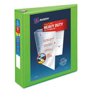 Avery® wholesale. AVERY Heavy-duty View Binder With Durahinge And One Touch Ezd Rings, 3 Rings, 2" Capacity, 11 X 8.5, Chartreuse. HSD Wholesale: Janitorial Supplies, Breakroom Supplies, Office Supplies.