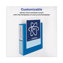 Load image into Gallery viewer, Avery® wholesale. AVERY Heavy-duty View Binder With Durahinge And One Touch Ezd Rings, 3 Rings, 2&quot; Capacity, 11 X 8.5, Pacific Blue. HSD Wholesale: Janitorial Supplies, Breakroom Supplies, Office Supplies.