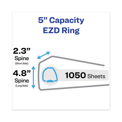 Avery® wholesale. AVERY Heavy-duty View Binder With Durahinge And Locking One Touch Ezd Rings, 3 Rings, 5" Capacity, 11 X 8.5, Navy Blue. HSD Wholesale: Janitorial Supplies, Breakroom Supplies, Office Supplies.