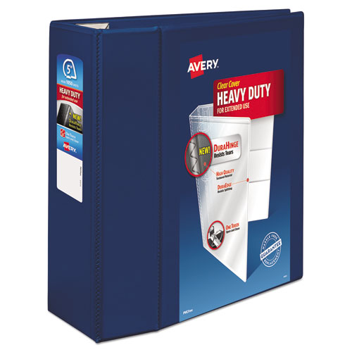 Avery® wholesale. AVERY Heavy-duty View Binder With Durahinge And Locking One Touch Ezd Rings, 3 Rings, 5" Capacity, 11 X 8.5, Navy Blue. HSD Wholesale: Janitorial Supplies, Breakroom Supplies, Office Supplies.