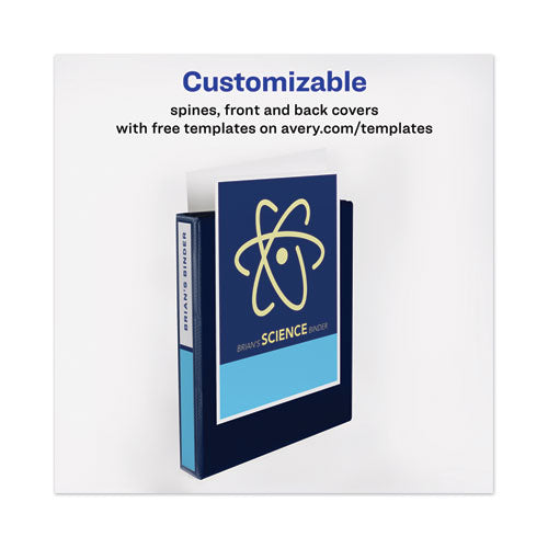 Avery® wholesale. AVERY Heavy-duty View Binder With Durahinge And One Touch Ezd Rings, 3 Rings, 1" Capacity, 11 X 8.5, Navy Blue. HSD Wholesale: Janitorial Supplies, Breakroom Supplies, Office Supplies.