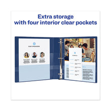 Load image into Gallery viewer, Avery® wholesale. AVERY Heavy-duty View Binder With Durahinge And One Touch Ezd Rings, 3 Rings, 1&quot; Capacity, 11 X 8.5, Navy Blue. HSD Wholesale: Janitorial Supplies, Breakroom Supplies, Office Supplies.