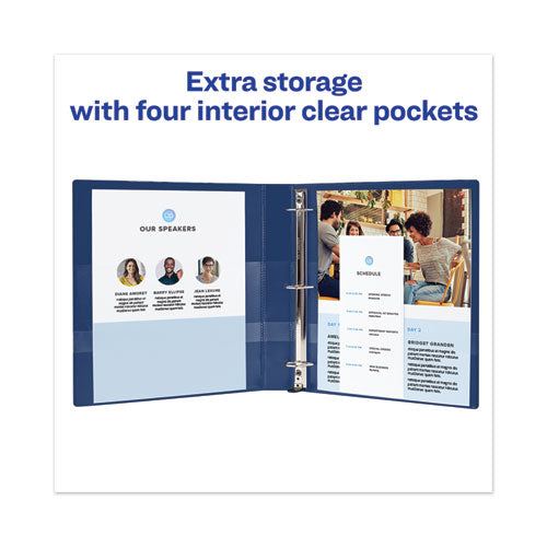 Avery® wholesale. AVERY Heavy-duty View Binder With Durahinge And One Touch Ezd Rings, 3 Rings, 1" Capacity, 11 X 8.5, Navy Blue. HSD Wholesale: Janitorial Supplies, Breakroom Supplies, Office Supplies.