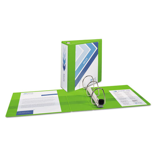 Avery® wholesale. Heavy-duty View Binder With Durahinge And Locking One Touch Ezd Rings, 3 Rings, 4" Capacity, 11 X 8.5, Chartreuse. HSD Wholesale: Janitorial Supplies, Breakroom Supplies, Office Supplies.