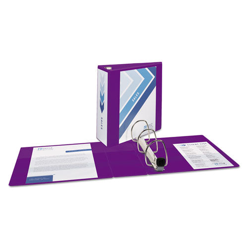 Avery® wholesale. Heavy-duty View Binder With Durahinge And Locking One Touch Ezd Rings, 3 Rings, 4" Capacity, 11 X 8.5, Purple. HSD Wholesale: Janitorial Supplies, Breakroom Supplies, Office Supplies.