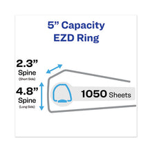 Load image into Gallery viewer, Avery® wholesale. AVERY Heavy-duty View Binder With Durahinge And Locking One Touch Ezd Rings, 3 Rings, 5&quot; Capacity, 11 X 8.5, Pacific Blue. HSD Wholesale: Janitorial Supplies, Breakroom Supplies, Office Supplies.