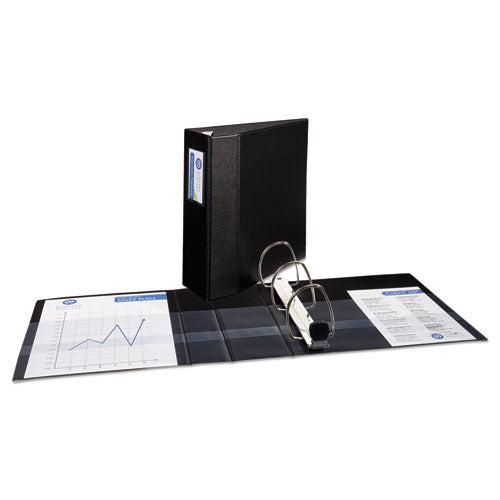 Avery® wholesale. Heavy-duty Non-view Binder With Durahinge, Three Locking One Touch Ezd Rings And Spine Label, 4" Capacity, 11 X 8.5, Black. HSD Wholesale: Janitorial Supplies, Breakroom Supplies, Office Supplies.