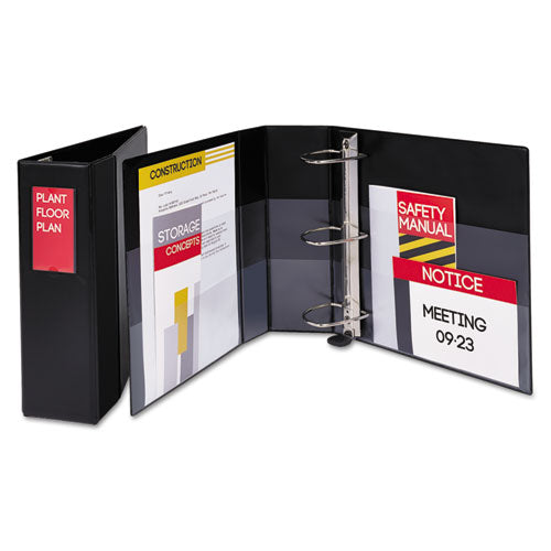 Avery® wholesale. Heavy-duty Non-view Binder With Durahinge, Three Locking One Touch Ezd Rings And Spine Label, 4" Capacity, 11 X 8.5, Black. HSD Wholesale: Janitorial Supplies, Breakroom Supplies, Office Supplies.