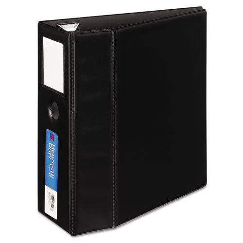 Avery® wholesale. Heavy-duty Non-view Binder, Durahinge, Three Locking One Touch Ezd Rings, Spine Label, Thumb Notch, 5" Cap, 11 X 8.5, Black. HSD Wholesale: Janitorial Supplies, Breakroom Supplies, Office Supplies.