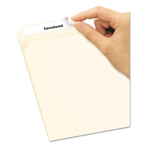 Avery® wholesale. AVERY Removable File Folder Labels With Sure Feed Technology, 0.66 X 3.44, White, 30-sheet, 25 Sheets-pack. HSD Wholesale: Janitorial Supplies, Breakroom Supplies, Office Supplies.