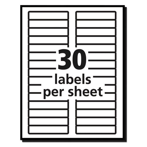 Avery® wholesale. AVERY Removable File Folder Labels With Sure Feed Technology, 0.66 X 3.44, White, 30-sheet, 25 Sheets-pack. HSD Wholesale: Janitorial Supplies, Breakroom Supplies, Office Supplies.