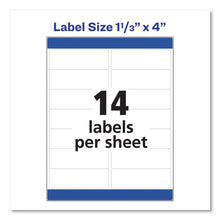 Load image into Gallery viewer, Avery® wholesale. AVERY Easy Peel White Address Labels W- Sure Feed Technology, Inkjet Printers, 1.33 X 4, White, 14-sheet, 25 Sheets-pack. HSD Wholesale: Janitorial Supplies, Breakroom Supplies, Office Supplies.