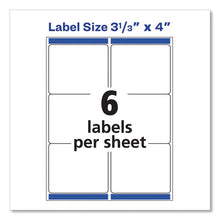 Load image into Gallery viewer, Avery® wholesale. AVERY Shipping Labels W- Trueblock Technology, Inkjet Printers, 3.33 X 4, White, 6-sheet, 25 Sheets-pack. HSD Wholesale: Janitorial Supplies, Breakroom Supplies, Office Supplies.