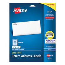 Load image into Gallery viewer, Avery® wholesale. AVERY Easy Peel White Address Labels W- Sure Feed Technology, Inkjet Printers, 0.5 X 1.75, White, 80-sheet, 25 Sheets-pack. HSD Wholesale: Janitorial Supplies, Breakroom Supplies, Office Supplies.