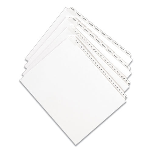 Avery® wholesale. AVERY Preprinted Legal Exhibit Side Tab Index Dividers, Allstate Style, 26-tab, Z, 11 X 8.5, White, 25-pack. HSD Wholesale: Janitorial Supplies, Breakroom Supplies, Office Supplies.