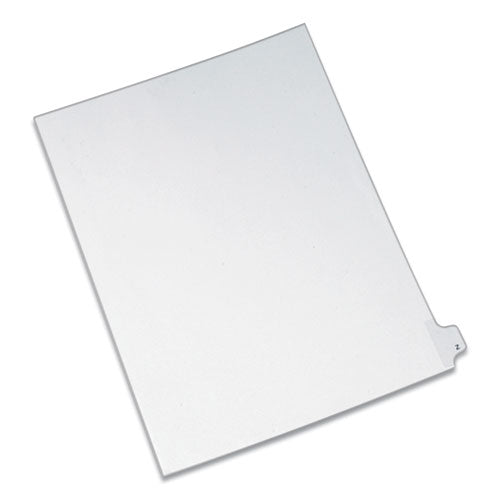 Avery® wholesale. AVERY Preprinted Legal Exhibit Side Tab Index Dividers, Allstate Style, 26-tab, Z, 11 X 8.5, White, 25-pack. HSD Wholesale: Janitorial Supplies, Breakroom Supplies, Office Supplies.