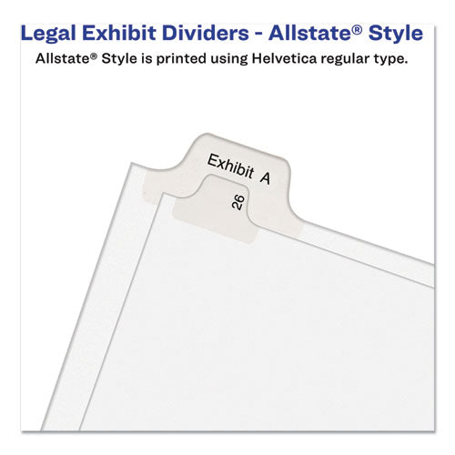 Avery® wholesale. AVERY Preprinted Legal Exhibit Side Tab Index Dividers, Allstate Style, 10-tab, I To X, 11 X 8.5, White, 1 Set. HSD Wholesale: Janitorial Supplies, Breakroom Supplies, Office Supplies.