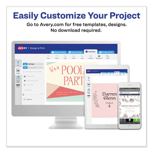 Avery® wholesale. AVERY Half-fold Greeting Cards, Inkjet, 5 1-2 X 8.5, Matte White, 30-box W-envelopes. HSD Wholesale: Janitorial Supplies, Breakroom Supplies, Office Supplies.