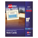 Avery® wholesale. AVERY Embossed Note Cards, Inkjet, 4 1-4 X 5 1-2, Matte Ivory, 60-pk W-envelopes. HSD Wholesale: Janitorial Supplies, Breakroom Supplies, Office Supplies.