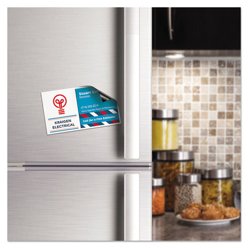 Avery® wholesale. AVERY Magnetic Business Cards, 2 X 3 1-2, White, 10-sheet, 30-pack. HSD Wholesale: Janitorial Supplies, Breakroom Supplies, Office Supplies.