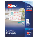 Avery® wholesale. AVERY Postcards For Inkjet Printers, 4 1-4 X 5 1-2, Matte White, 4-sheet, 200-box. HSD Wholesale: Janitorial Supplies, Breakroom Supplies, Office Supplies.