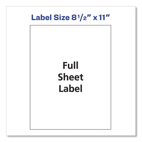 Avery® wholesale. AVERY Shipping Labels With Trueblock Technology, Inkjet Printers, 8.5 X 11, White, 100-box. HSD Wholesale: Janitorial Supplies, Breakroom Supplies, Office Supplies.