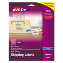 Avery® wholesale. AVERY Matte Clear Shipping Labels, Inkjet Printers, 8.5 X 11, Clear, 25-pack. HSD Wholesale: Janitorial Supplies, Breakroom Supplies, Office Supplies.
