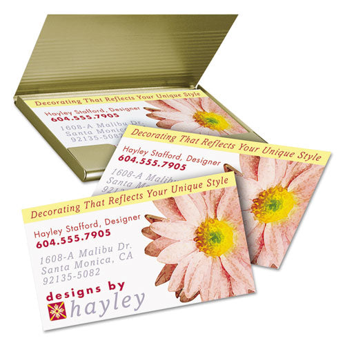 Avery® wholesale. AVERY Print-to-the-edge True Print Business Cards, Inkjet, 2x3 1-2, Wht, 160-pk. HSD Wholesale: Janitorial Supplies, Breakroom Supplies, Office Supplies.