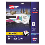 Avery® wholesale. AVERY Print-to-the-edge True Print Business Cards, Inkjet, 2x3 1-2, Wht, 160-pk. HSD Wholesale: Janitorial Supplies, Breakroom Supplies, Office Supplies.