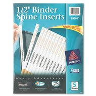 Avery® wholesale. AVERY Binder Spine Inserts, 1-2