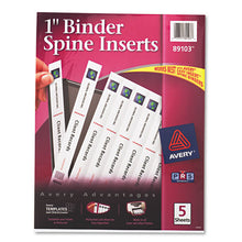 Load image into Gallery viewer, Avery® wholesale. AVERY Binder Spine Inserts, 1&quot; Spine Width, 8 Inserts-sheet, 5 Sheets-pack. HSD Wholesale: Janitorial Supplies, Breakroom Supplies, Office Supplies.