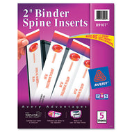 Avery® wholesale. AVERY Binder Spine Inserts, 2