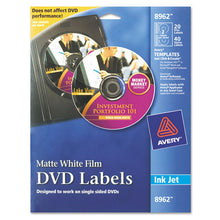 Load image into Gallery viewer, Avery® wholesale. AVERY Inkjet Dvd Labels, Matte White, 20-pack. HSD Wholesale: Janitorial Supplies, Breakroom Supplies, Office Supplies.