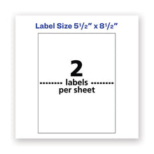 Load image into Gallery viewer, Avery® wholesale. AVERY Waterproof Shipping Labels With Trueblock Technology, Laser Printers, 5.5 X 8.5, White, 2-sheet, 500 Sheets-box. HSD Wholesale: Janitorial Supplies, Breakroom Supplies, Office Supplies.