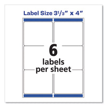 Load image into Gallery viewer, Avery® wholesale. AVERY Shipping Labels W- Trueblock Technology, Inkjet-laser Printers, 3.33 X 4, White, 6-sheet, 500 Sheets-box. HSD Wholesale: Janitorial Supplies, Breakroom Supplies, Office Supplies.