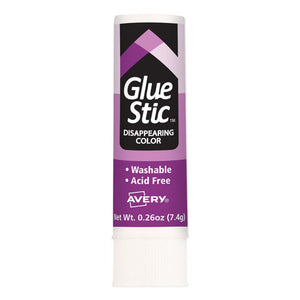 Avery® wholesale. AVERY Permanent Glue Stic Value Pack, 0.26 Oz, Applies Purple, Dries Clear, 18-pack. HSD Wholesale: Janitorial Supplies, Breakroom Supplies, Office Supplies.