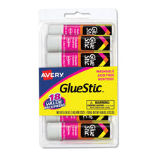 Load image into Gallery viewer, Avery® wholesale. AVERY Permanent Glue Stic Value Pack, 0.26 Oz, Applies White, Dries Clear, 18-pack. HSD Wholesale: Janitorial Supplies, Breakroom Supplies, Office Supplies.