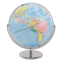 Load image into Gallery viewer, Advantus wholesale. 12-inch Globe With Blue Oceans, Silver-toned Metal Desktop Base,full-meridian. HSD Wholesale: Janitorial Supplies, Breakroom Supplies, Office Supplies.