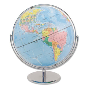 Advantus wholesale. 12-inch Globe With Blue Oceans, Silver-toned Metal Desktop Base,full-meridian. HSD Wholesale: Janitorial Supplies, Breakroom Supplies, Office Supplies.