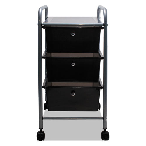 Advantus wholesale. Portable Drawer Organizer, 13w X 15.38d X 25.88h, Smoke-matte Gray. HSD Wholesale: Janitorial Supplies, Breakroom Supplies, Office Supplies.