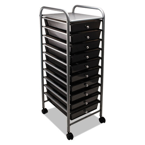 Advantus wholesale. Portable Drawer Organizer, 13w X 15.38d X 37.75h, Smoke-matte Gray. HSD Wholesale: Janitorial Supplies, Breakroom Supplies, Office Supplies.