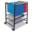 Advantus wholesale. Mobile File Cart W-sliding Baskets, 12.88w X 15d X 21.13h, Black. HSD Wholesale: Janitorial Supplies, Breakroom Supplies, Office Supplies.