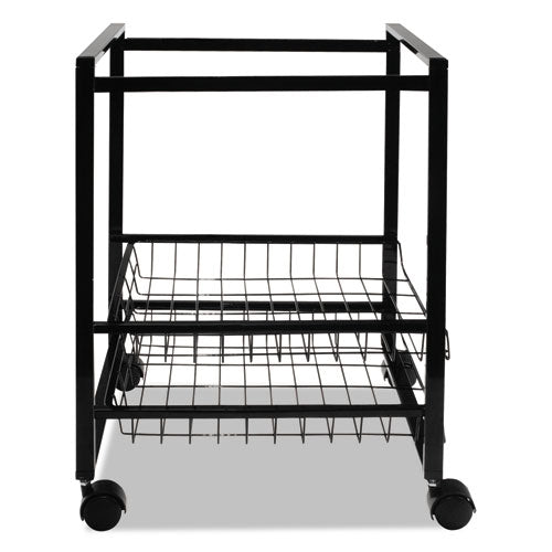 Advantus wholesale. Mobile File Cart W-sliding Baskets, 12.88w X 15d X 21.13h, Black. HSD Wholesale: Janitorial Supplies, Breakroom Supplies, Office Supplies.