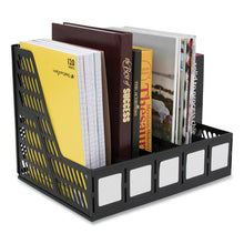 Load image into Gallery viewer, Advantus wholesale. Literature File, Five Slots, Black. HSD Wholesale: Janitorial Supplies, Breakroom Supplies, Office Supplies.