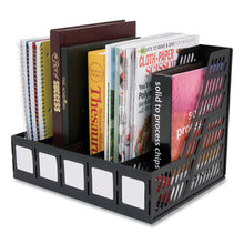 Load image into Gallery viewer, Advantus wholesale. Literature File, Five Slots, Black. HSD Wholesale: Janitorial Supplies, Breakroom Supplies, Office Supplies.