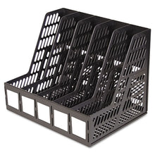 Load image into Gallery viewer, Advantus wholesale. Literature File, Five Slots, Black. HSD Wholesale: Janitorial Supplies, Breakroom Supplies, Office Supplies.
