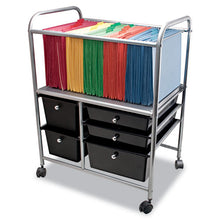 Load image into Gallery viewer, Advantus wholesale. Letter-legal File Cart W-five Storage Drawers, 21.63w X 15.25d X 28.63h, Black. HSD Wholesale: Janitorial Supplies, Breakroom Supplies, Office Supplies.